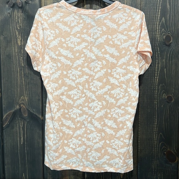 NWT Rag & Bone All Over Summer Floral Tee L Pink Multi Boho Casual Stretch Peach - Picture 5 of 8